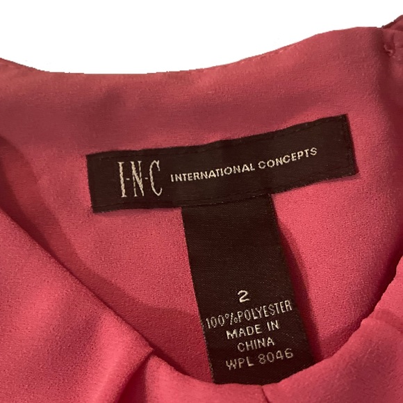 INC International Concepts Pink Sleeveless Blouse - Size 2 - Picture 5 of 6